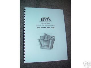 Berco / Peterson RSC 1200 & 1550 Surface Grinder Manual