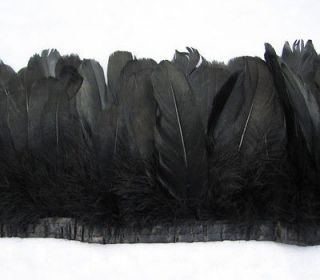 50pcs New Black Swan Shoulder Feathers,dyeing 6 7 Inches.
