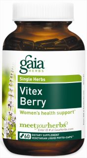 Gaia Herbs   Vitex Berry Liquid Phyto Caps   60 Vegetarian Capsules 