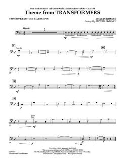 Look inside Theme From Transformers   Trombone/Baritone B.C./Bassoon 
