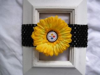   Elastic Headband with Removable Flower Clip NFL Hair Baby Child