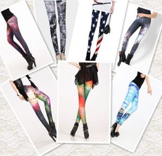 SEXY Fashion New Trend Women MULTI styles Printing Tights Pants 