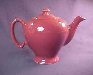 Vintage Maroon McCormick Tea Pot Baltimore USA