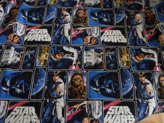NEW Star Wars Blanket Handmade Yoda Luke Leia Solo Vader Chewy R2D2 