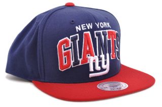 NEW MITCHELL & NESS NEW YORK GIANTS ARCH TRI COLOR NAVY BLUE RED 