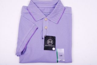 New Hathaway Short Sleeve Casual Polo Shirt for Men in Light Purple