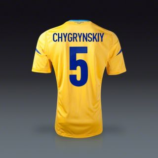 adidas Dmytro Chygrynskiy Ukraine Home Jersey 11/12  SOCCER