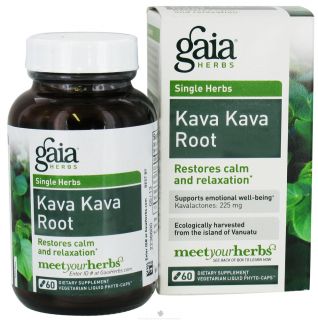 Gaia Herbs   Kava Kava Liquid Phyto Capsules   60 Vegetarian Capsules