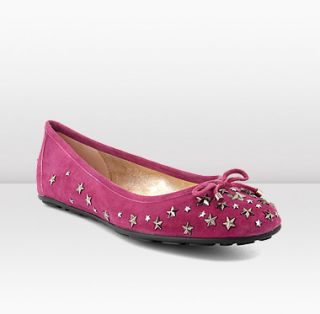 Jimmy Choo  Willow  Suede Ballerina Flats with Crystals  JIMMYCHOO 