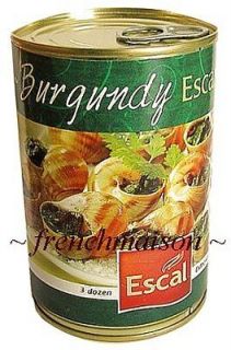 Cans Escal French Gourmet France Food ESCARGOT SNAILS Extra Large 