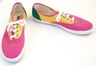 KEDS Vintage Corduroy Primary Color Tennis Shoes Women Sz 8.5 Tri 