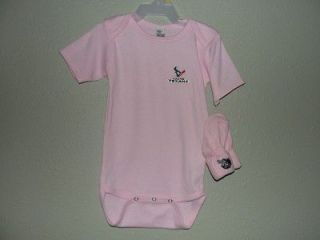 Houston Texans Baby One Piece with Socks 12 18 Months Pink NWOT