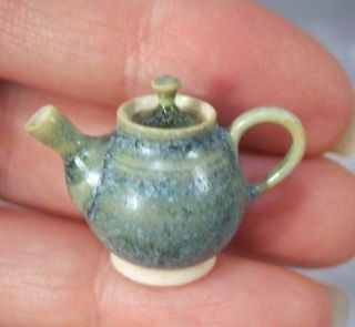 Ceramic Dollhouse 1/12 scale Teapot Miniature Dollhouse Pottery #34