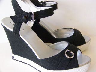 Guess MYLA BLACK LOGO Wedge ALL SIZES SEE MORE GUESS HERE