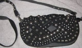 Nicole Lee USA Studded Clutch / Handbag / Purse   Black