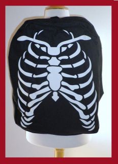 Brand New Skull Skeleton Rib School Black Bookbag Backpack Biker Cool