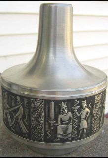 NORSK TINN PEWTER 6 Vase MIDEIVAL KINGS