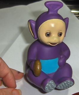   Toy PVC Vinyl Figure Tinky Winky with Tubby Toast Purple 1998 Hasbro