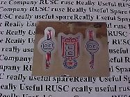 RUSC SCALEXTRIC C80 OFFENHAUSER REAR ENGINE #8 RED CAR DECAL SHEET 