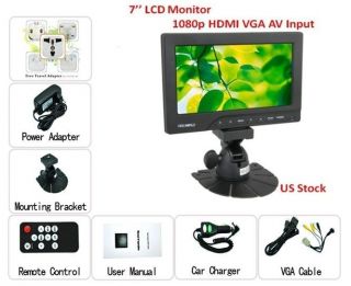 DSLR HD 1080p HDMI Video RCA AV VGA LED LCD Monitor Cam On Camera