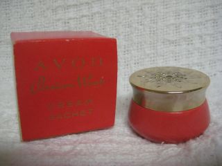 Vintage Avon PERSIAN WOOD Cream Cachet in Glass Jar in Original Box