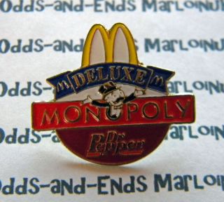 New In Package McDonalds Deluxe Monopoly Lapel Pin.