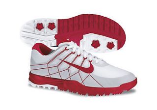 2013 Nike Range Jr Junior Golf Street Shoes   White/Grey/Red   Select 