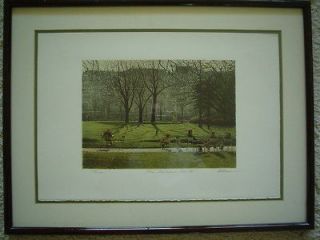 HAROLD ALTMAN Framed Original Lithograph Parc Montsouris 1982 III 