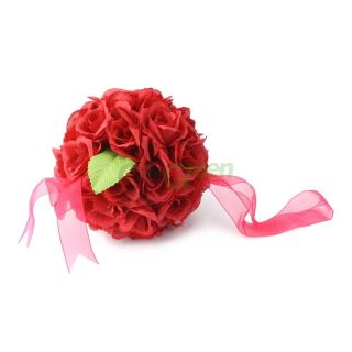 New 5Pcs 5Silk Rose Flowers Balls Kissing Balls Optional Colors 