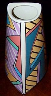   SOTTSASS ERA DESIGN Rosenthal DOROTHY HAFNER Colorful TRIANGULAR VASE