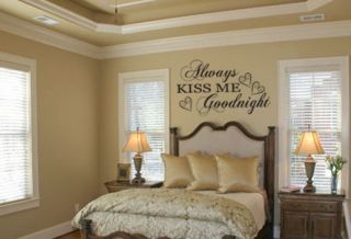 always kiss me goodnight wall decal in Decals, Stickers & Vinyl Art 