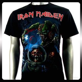 Iron Maiden Heavy Metal Rock Men Punk T shirt Sz L