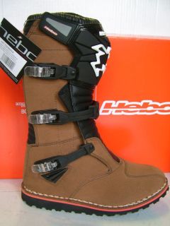 NEW BROWN HEBO TRIALS BOOTS (ALL SIZES) ECO TRAIL BETA MONTESA GAS GAS 
