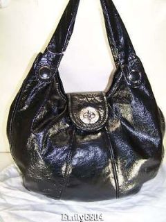 Marc by Marc Jacobs Black Patent Leather POSH Hobo Handbag NEW