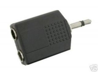 Mono 1/8Male Plug~Dual 1/4Female Jack,Headphone cable/cord Adapter 3 