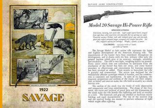 Savage c1922 4 Firearms and Ammunition #63 Catalog