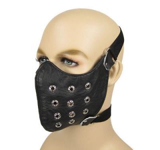 FAUX Leather Hannibal Lecter Silence of the Lambs Gimp Mask Black