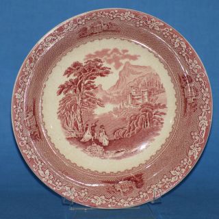 Vintage Jenny Lind Pink Royal Stafordshire 7 3/4 inch Soup Bowl
