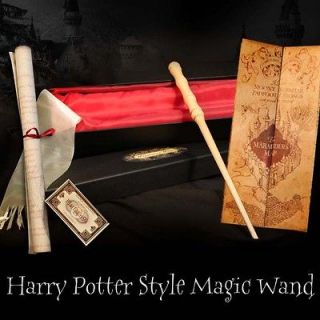 Harry Potter Style REAL MAGIC WAND! + Marauders Map +sm Hogwarts 
