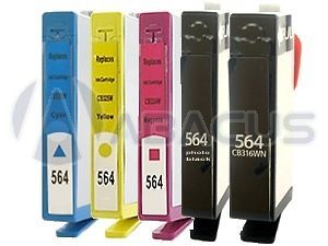 PACK Remanufactured HP 564 Ink Cartridge Set for PhotoSmart Inkjet 