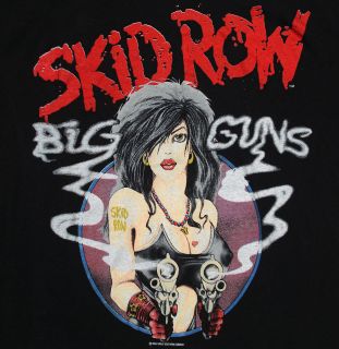 VINTAGE SKID ROW BIG GUNS PROMO T SHIRT 1989 80S TEE XL EXTRA LARGE