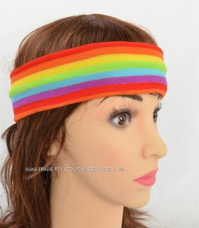 Disco Fluro Neon 80s 80s Party Dance Costume Hair Head Band Headband 
