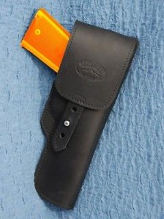  Black Leather Flap Holster KIMBER S&W Colt Sig Sauer 1911 9mm .45