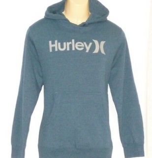 Hurley One & Only Mens Blue Pullover Hoodie Fleece Sweatshirt Jacket 
