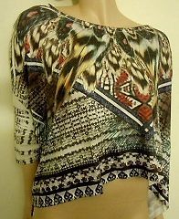 NWT Romeo&Juliet Couture Blouse Sublimation Print on Sale!Free 