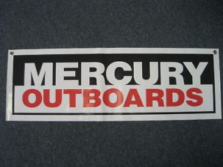 Mercury Marine Outboard Motor Sign Banner Bass Boat