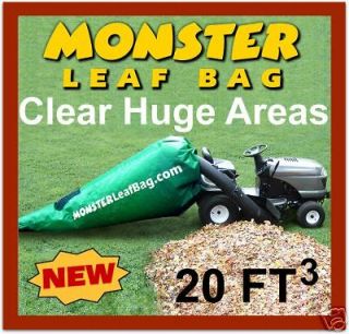 Monster Leaf Bag FAST & EASY Huge, Leaf Bagger for Lawn Tractor 