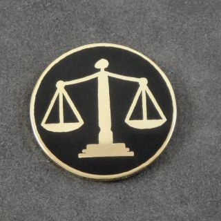 scales of justice lawyer judge courts lapel pin new one