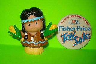   Little People THANKSGIVING CELEBRATION INDIAN GIRL WITH CORN NEW