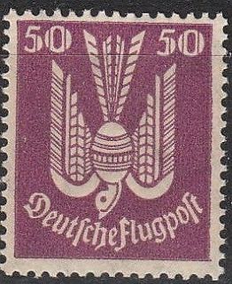 Stamp Germany Reich Mi 212 Sc C5 1922 Airmail Wood Pigeon Luftpost 